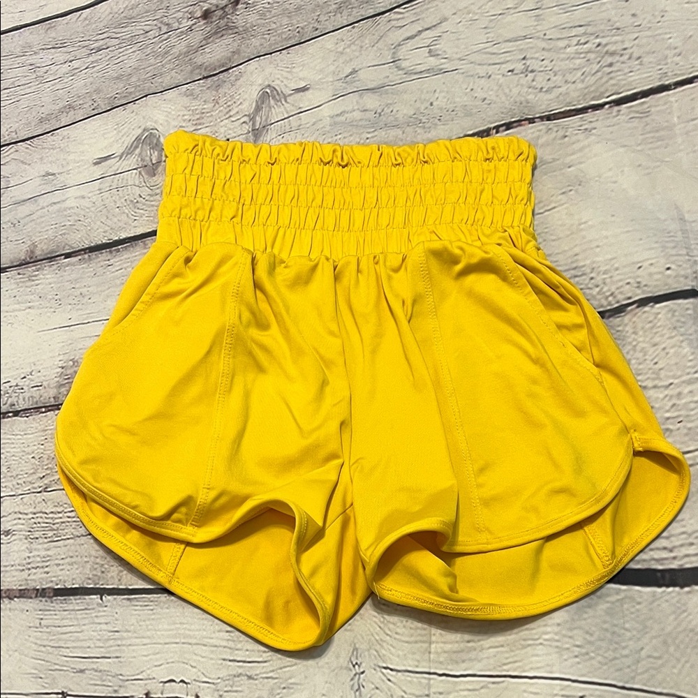Five Dancewear YL Shorts yellow high waisted